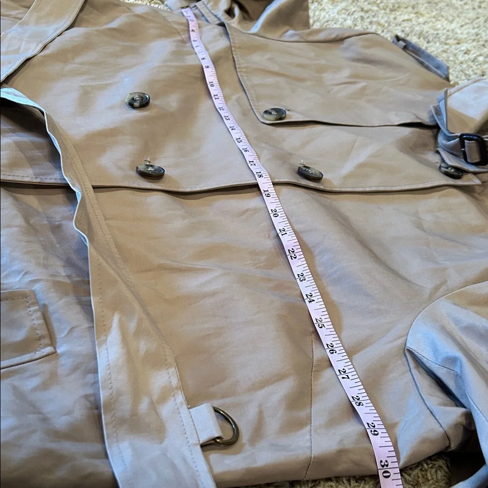 Ralph Lauren Women’s Curve Double Breasted Cotton Blend Trench Coat - Size 3X - Picture 6 of 9